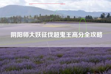 阴阳师大妖征伐超鬼王高分全攻略