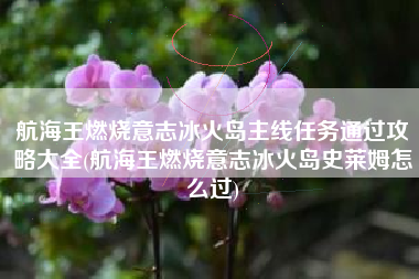航海王燃烧意志冰火岛主线任务通过攻略大全(航海王燃烧意志冰火岛史莱姆怎么过)