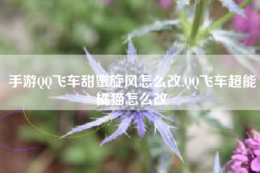 手游QQ飞车甜蜜旋风怎么改,QQ飞车超能橘猫怎么改