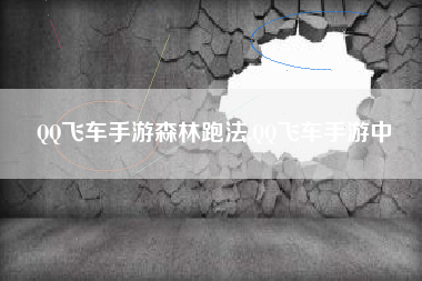 QQ飞车手游森林跑法,QQ飞车手游中