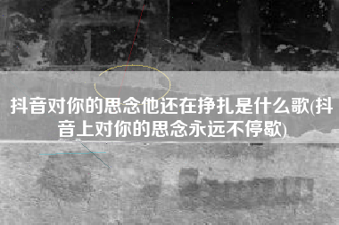 抖音对你的思念他还在挣扎是什么歌(抖音上对你的思念永远不停歇)
