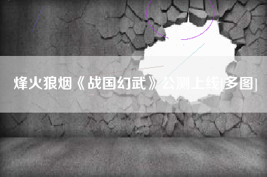 烽火狼烟《战国幻武》公测上线[多图]