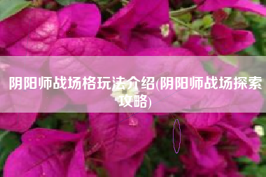 阴阳师战场格玩法介绍(阴阳师战场探索攻略)