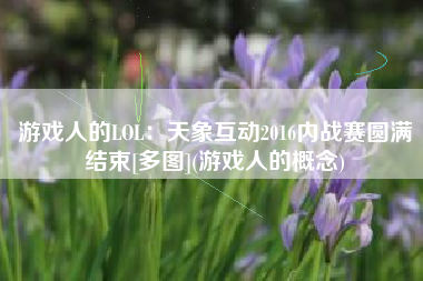 游戏人的LOL：天象互动2016内战赛圆满结束[多图](游戏人的概念)