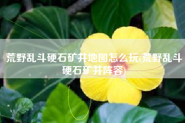 荒野乱斗硬石矿井地图怎么玩(荒野乱斗硬石矿井阵容)