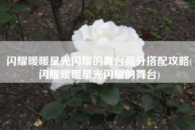 闪耀暖暖星光闪耀的舞台高分搭配攻略(闪耀暖暖星光闪耀的舞台)