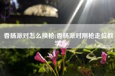 香肠派对怎么换枪(香肠派对刚枪走位教学)