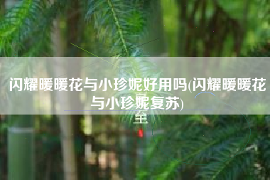 闪耀暖暖花与小珍妮好用吗(闪耀暖暖花与小珍妮复苏)