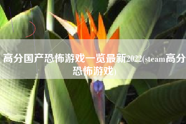 高分国产恐怖游戏一览最新2022(steam高分恐怖游戏)