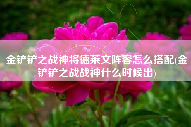 金铲铲之战神将德莱文阵容怎么搭配(金铲铲之战战神什么时候出)