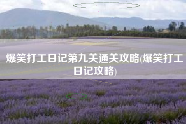 爆笑打工日记第九关通关攻略(爆笑打工日记攻略)