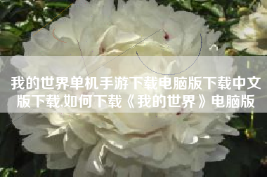 我的世界单机手游下载电脑版下载中文版下载,如何下载《我的世界》电脑版