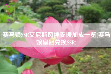 赛马娘SSR艾尼斯风神支援加成一览(赛马娘皇冠兑换SSR)
