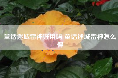 童话迷城雷神好用吗 童话迷城雷神怎么得