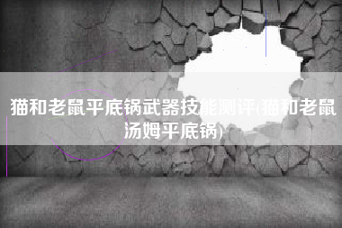猫和老鼠平底锅武器技能测评(猫和老鼠汤姆平底锅)