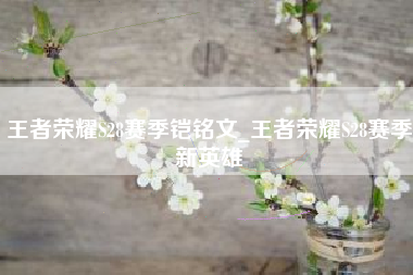 王者荣耀S28赛季铠铭文_王者荣耀S28赛季新英雄