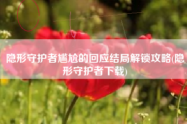 隐形守护者尴尬的回应结局解锁攻略(隐形守护者下载)