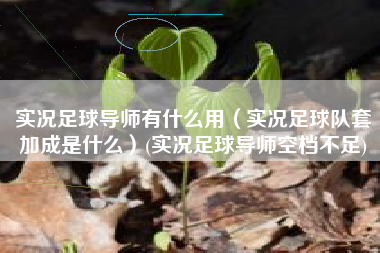 实况足球导师有什么用（实况足球队套加成是什么）(实况足球导师空档不足)