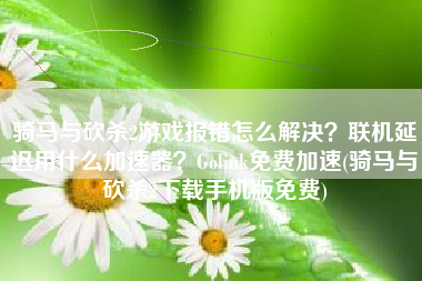 骑马与砍杀2游戏报错怎么解决？联机延迟用什么加速器？Golink免费加速(骑马与砍杀2下载手机版免费)
