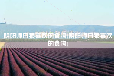 阴阳师白狼喜欢的食物(阴阳师白狼喜欢的食物)