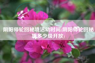 阴阳师轮回秘境活动时间(阴阳师轮回秘境多少级开放)