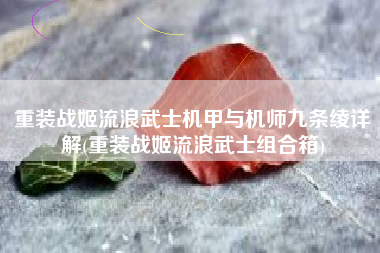 重装战姬流浪武士机甲与机师九条绫详解(重装战姬流浪武士组合箱)