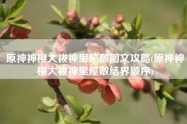 原神神樱大祓神里屋敷图文攻略(原神神樱大祓神里屋敷结界顺序)
