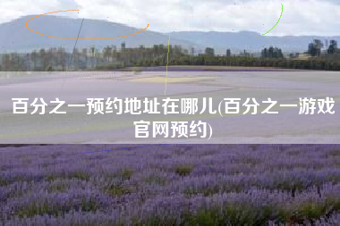 百分之一预约地址在哪儿(百分之一游戏官网预约)