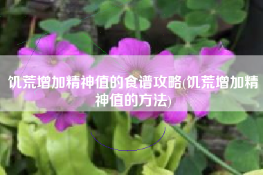 饥荒增加精神值的食谱攻略(饥荒增加精神值的方法)