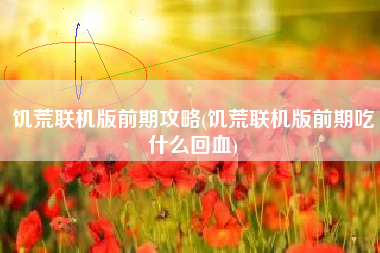 饥荒联机版前期攻略(饥荒联机版前期吃什么回血)