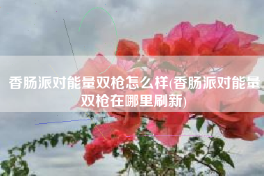香肠派对能量双枪怎么样(香肠派对能量双枪在哪里刷新)