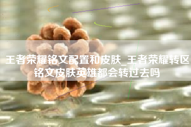 王者荣耀铭文配置和皮肤_王者荣耀转区铭文皮肤英雄都会转过去吗