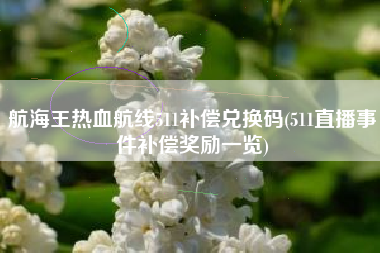 航海王热血航线511补偿兑换码(511直播事件补偿奖励一览)