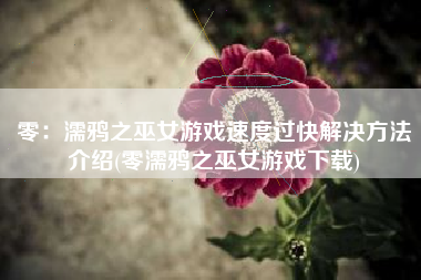 零：濡鸦之巫女游戏速度过快解决方法介绍(零濡鸦之巫女游戏下载)