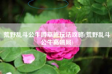荒野乱斗公牛蹲草流玩法攻略(荒野乱斗公牛高端局)