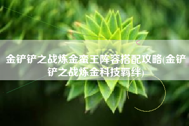 金铲铲之战炼金蛮王阵容搭配攻略(金铲铲之战炼金科技羁绊)