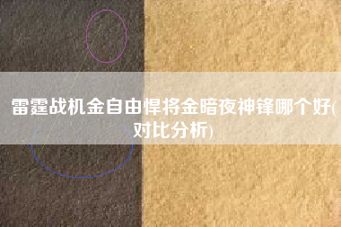 雷霆战机金自由悍将金暗夜神锋哪个好(对比分析)