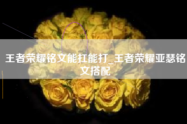 王者荣耀铭文能扛能打_王者荣耀亚瑟铭文搭配