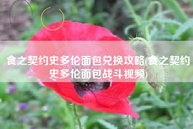 食之契约史多伦面包兑换攻略(食之契约史多伦面包战斗视频)