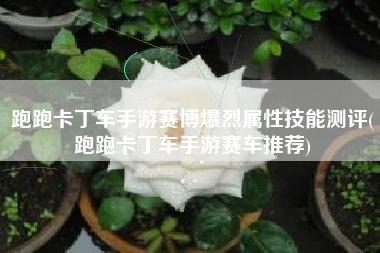 跑跑卡丁车手游赛博爆烈属性技能测评(跑跑卡丁车手游赛车推荐)