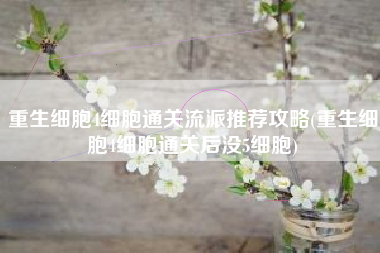 重生细胞4细胞通关流派推荐攻略(重生细胞4细胞通关后没5细胞)