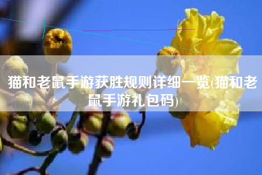 猫和老鼠手游获胜规则详细一览(猫和老鼠手游礼包码)