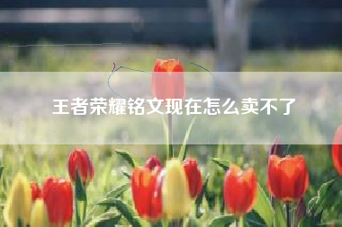 王者荣耀铭文现在怎么卖不了