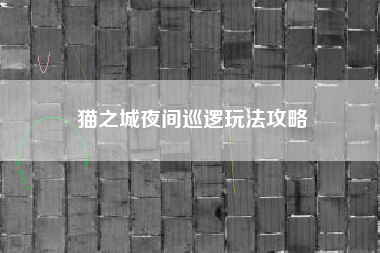 猫之城夜间巡逻玩法攻略