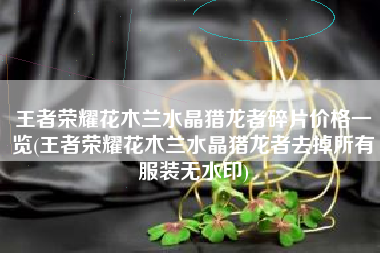 王者荣耀花木兰水晶猎龙者碎片价格一览(王者荣耀花木兰水晶猎龙者去掉所有服装无水印)