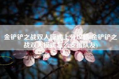 金铲铲之战双人模式上分攻略(金铲铲之战双人模式怎么支援队友)