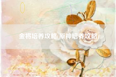 金将培养攻略(原神培养攻略)