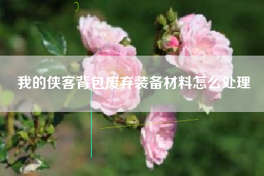我的侠客背包废弃装备材料怎么处理