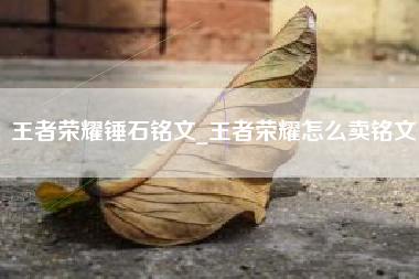 王者荣耀锤石铭文_王者荣耀怎么卖铭文