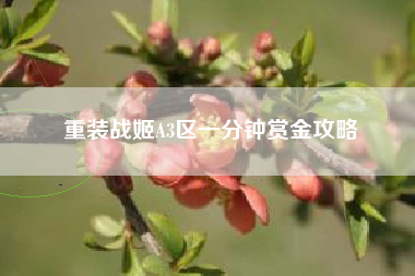 重装战姬A3区一分钟赏金攻略
